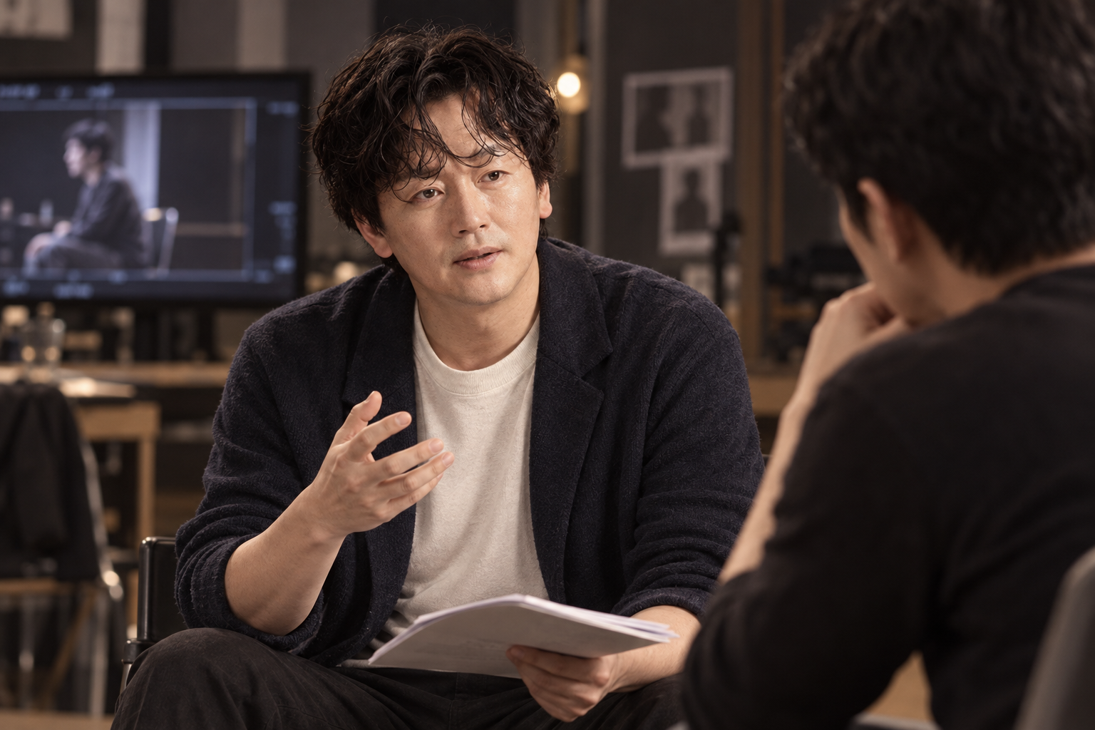 김정태 강사 프로필을 참고해 AI로 제작한 심화 연기 지도 이미지